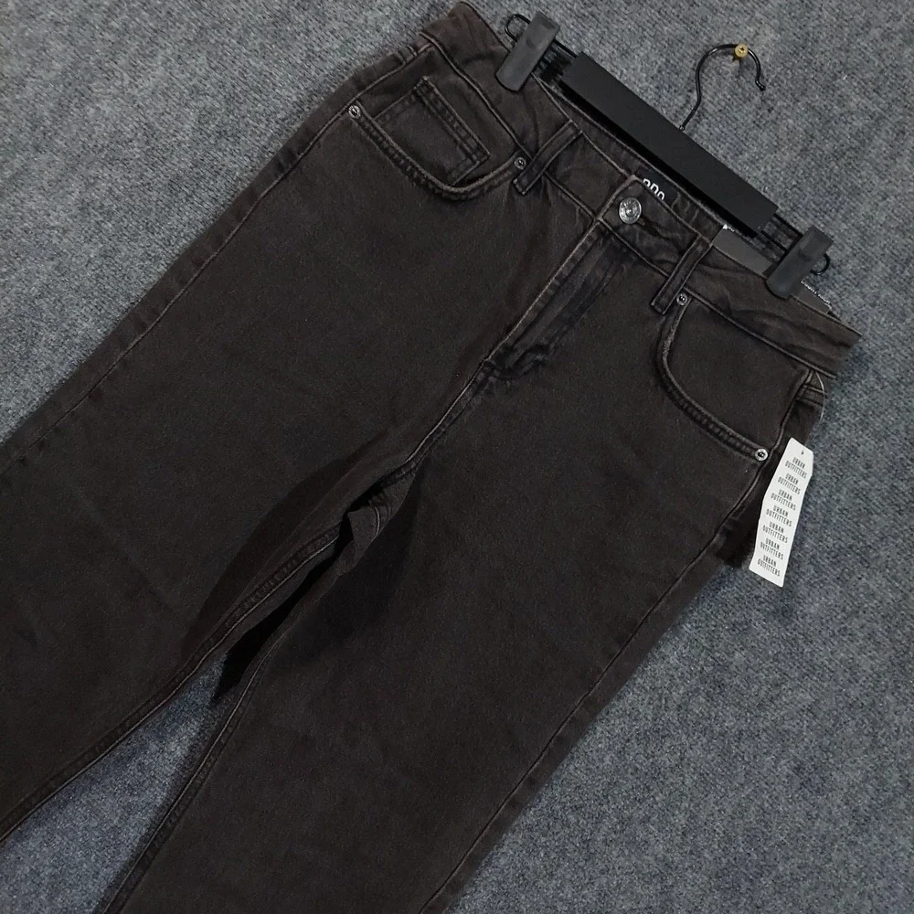 BDG Urban Outfitters Jeans Mens 30 Washed Black Gray Straight Kick Denim Stretch